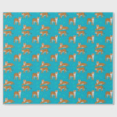 Orangene Tiger Geschenkpapier (Flach)