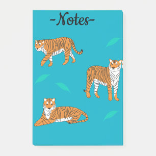 Orangene Tiger Post-it Klebezettel