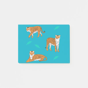 Orangene Tiger Post-it Klebezettel