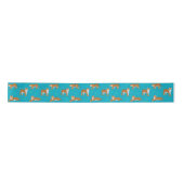 Orangene Tiger Satinband (Vorderseite)