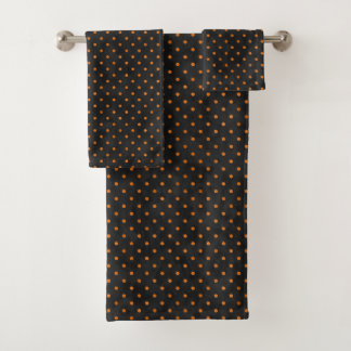 Orangene Totenköpfe und Sonnenblumen-Serien-Design Badhandtuch Set