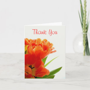 Orangene Tulpen Dankeschön Notizkarte Dankeskarte