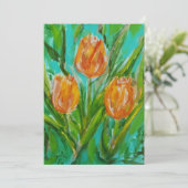 Orangene Tulpen Feiertagskarte (Stehend Vorderseite)
