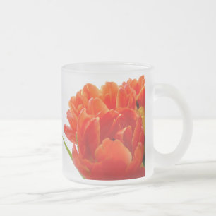 Orangene Tulpen Mattglas-Tasse Mattglastasse