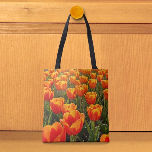Orangene Tulpen-Tasche Tasche