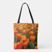 Orangene Tulpen-Tasche Tasche (Rückseite)