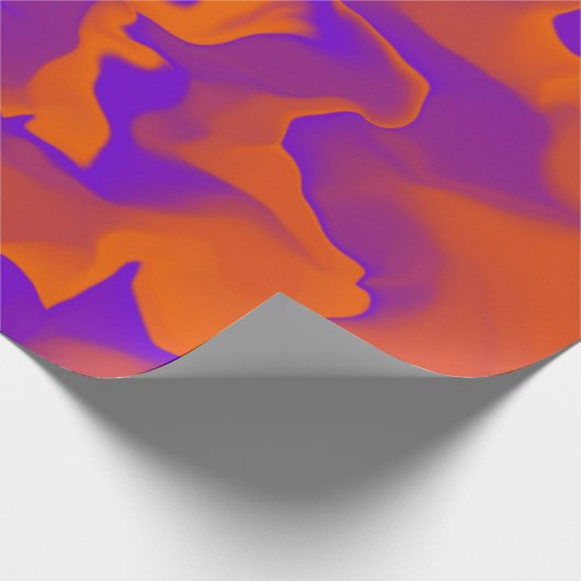 Orangene und Lila Waagen Geschenkpapier (Ecke)