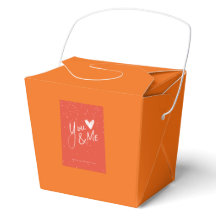 Orangene Valentinstag-Geschenkbox