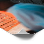 Orangene Wand Poster (Ecke)