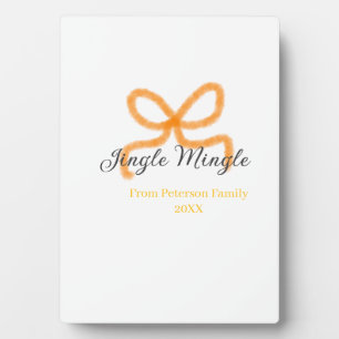 Orangener Bogen Jingle Mingle Retro Boho Familienn Fotoplatte