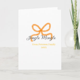 Orangener Bogen Jingle Mingle Retro Boho Familienn Karte