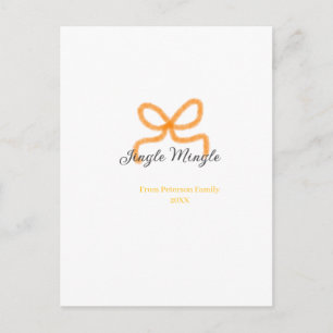 Orangener Bogen Jingle Mingle Retro Boho Familienn Postkarte