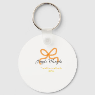 Orangener Bogen Jingle Mingle Retro Boho Familienn Schlüsselanhänger