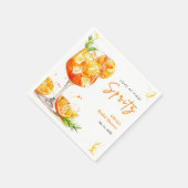 Orangener Cocktail Liebe auf den ersten Spritzer B Serviette (Ecke)