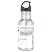 Orangener Engel Enten Wasserflasche (Vorderseite)