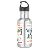 Orangener Engel Enten Wasserflasche (Rückseite)