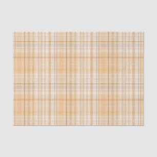 Orangener Gewürz-Tartan-Karo-Musterdruck Seidenpapier