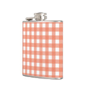 Orangener Gingham Flachmann (Links)