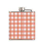 Orangener Gingham Flachmann (Rückseite)