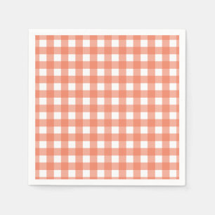 Orangener Gingham Serviette