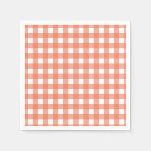 Orangener Gingham Serviette (Vorderseite)