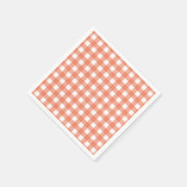 Orangener Gingham Serviette (Ecke)