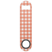 Orangener Gingham Speed Flaschenöffner (Rückseite)
