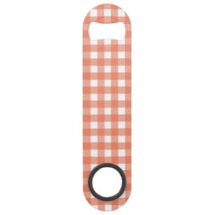 Orangener Gingham Speed Flaschenöffner
