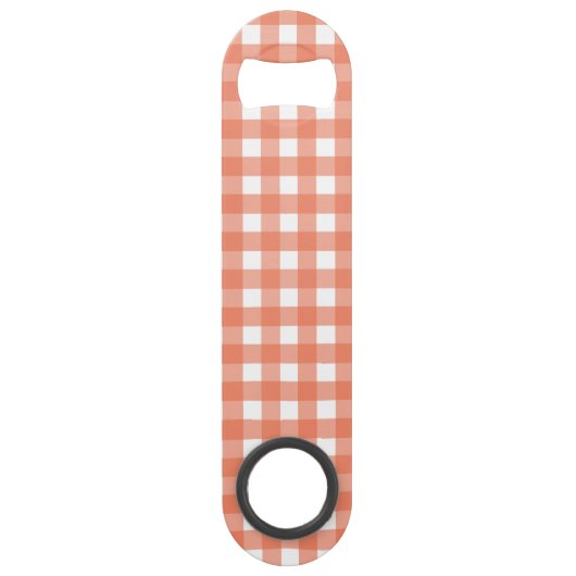 Orangener Gingham Speed Flaschenöffner (Vorderseite)