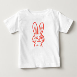 Orangener Hase Baby T-shirt