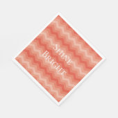 Orangener Pfirsich-Chevron Serviette (Ecke)