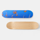 Orangener Quallen-Skateboard Skateboard (Horizontal)