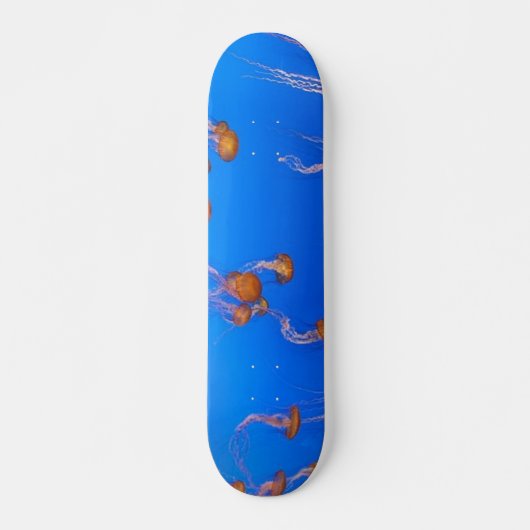 Orangener Quallen-Skateboard Skateboard (Vorne)