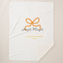 Orangener Schleifen-Jingle-Mingle Retro-Boho-Famil