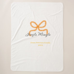 Orangener Schleifen-Jingle-Mingle Retro-Boho-Famil Sherpadecke
