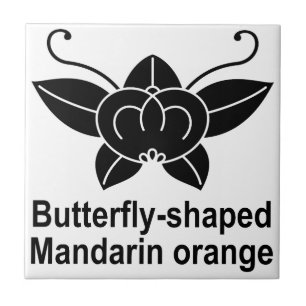 Orangener Schmetterling Fliese