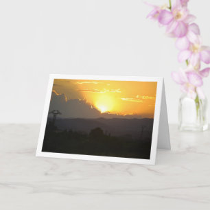 Orangener Sonnenuntergang in Valencia Spanien Karte