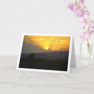 Orangener Sonnenuntergang in Valencia Spanien Karte
