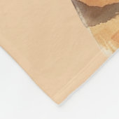 Orangener Tiger Fleecedecke (Ecke)
