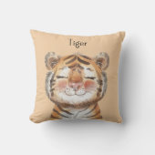 Orangener Tiger Kissen (Vorderseite)
