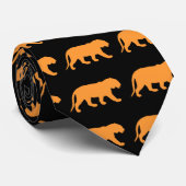 Orangener Tiger Krawatte (Gerollt)