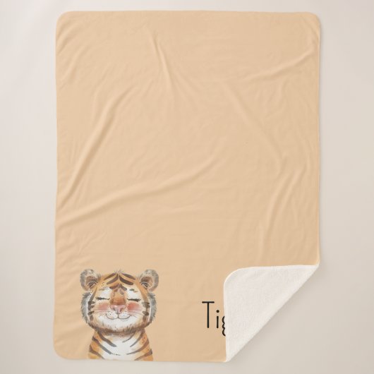 Orangener Tiger Sherpadecke (Vorderseite)