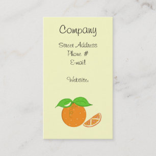 Orangener Twist Visitenkarte