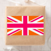 Orangener und Pinker Union Jack (Insitu)