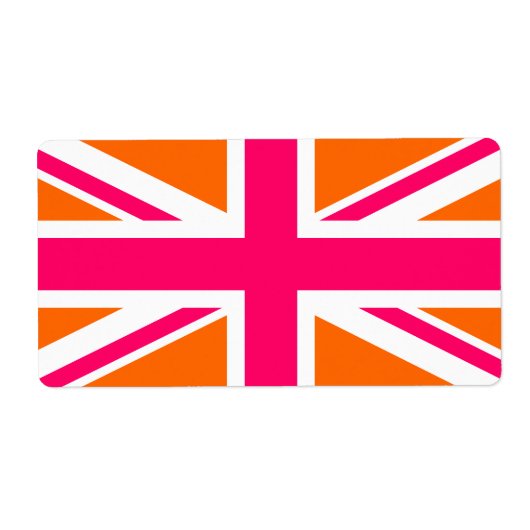 Orangener und Pinker Union Jack (Vorne)