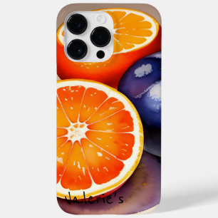 Orangener Wasserfarben-Glanz Case-Mate iPhone 14 Pro Max Hülle