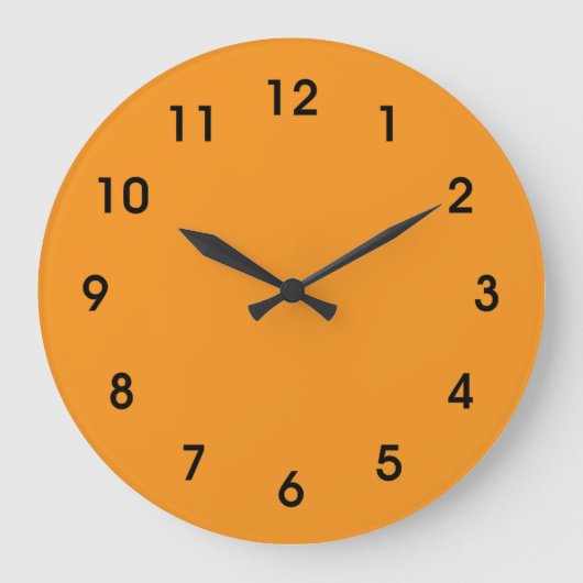 Orangenernte im Herbst Große Wanduhr (Vorderseite)