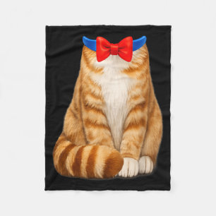 Orangenes Katzenkostüm Tabby Fliege Süß Lustig Hau Fleecedecke