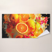 Orangenexplosion Badehandtuch (Badehandtuch)