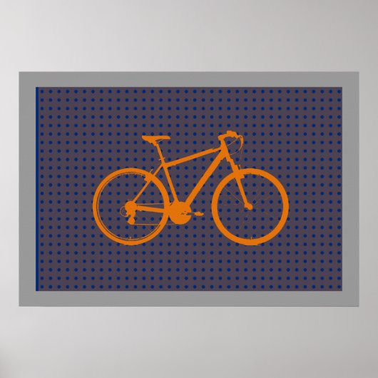 Orangenfahrrad Poster (Vorne)